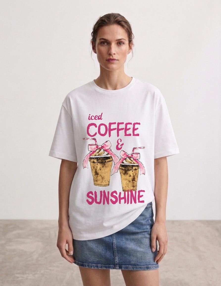 11063 İCED COFFEE SUNSHİNE BASKI TSHİRT
